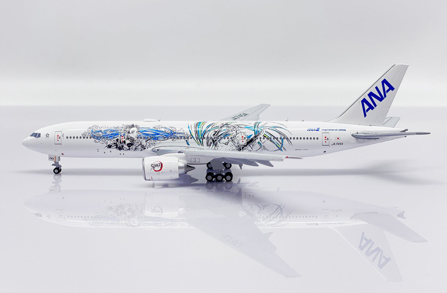 JC WINGS B777-200 ER ALL NIPPON AIRWAYS (ANA) 'DEMON SLAYER: KIMETSU NO YAIBA' (FLAPS DOWN) REG: JA745A