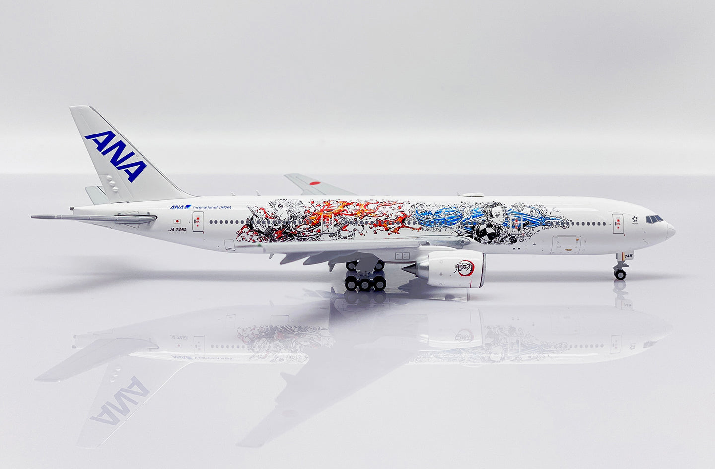 JC WINGS B777-200 ER ALL NIPPON AIRWAYS (ANA) 'DEMON SLAYER: KIMETSU NO YAIBA' (FLAPS DOWN) REG: JA745A