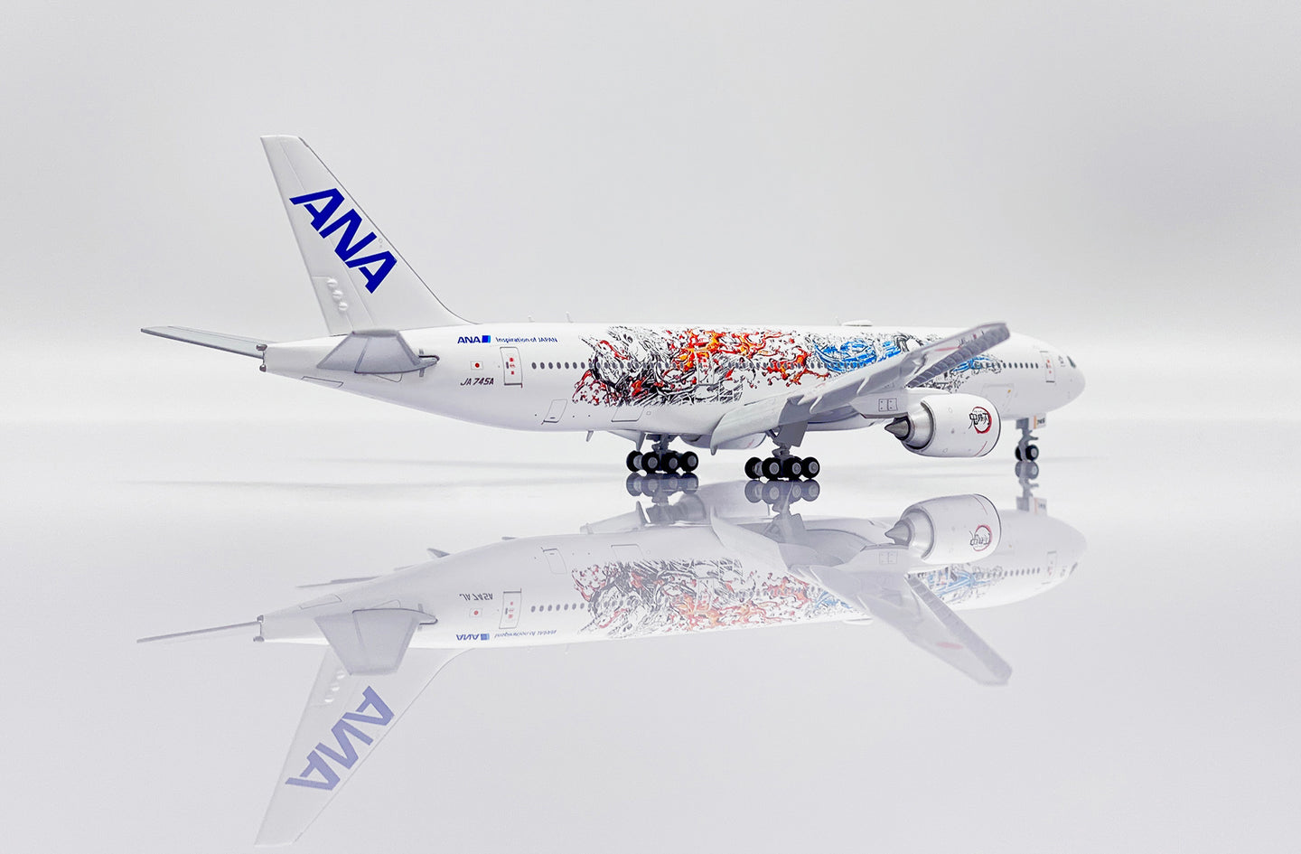 JC WINGS B777-200 ER ALL NIPPON AIRWAYS (ANA) 'DEMON SLAYER: KIMETSU NO YAIBA' (FLAPS DOWN) REG: JA745A