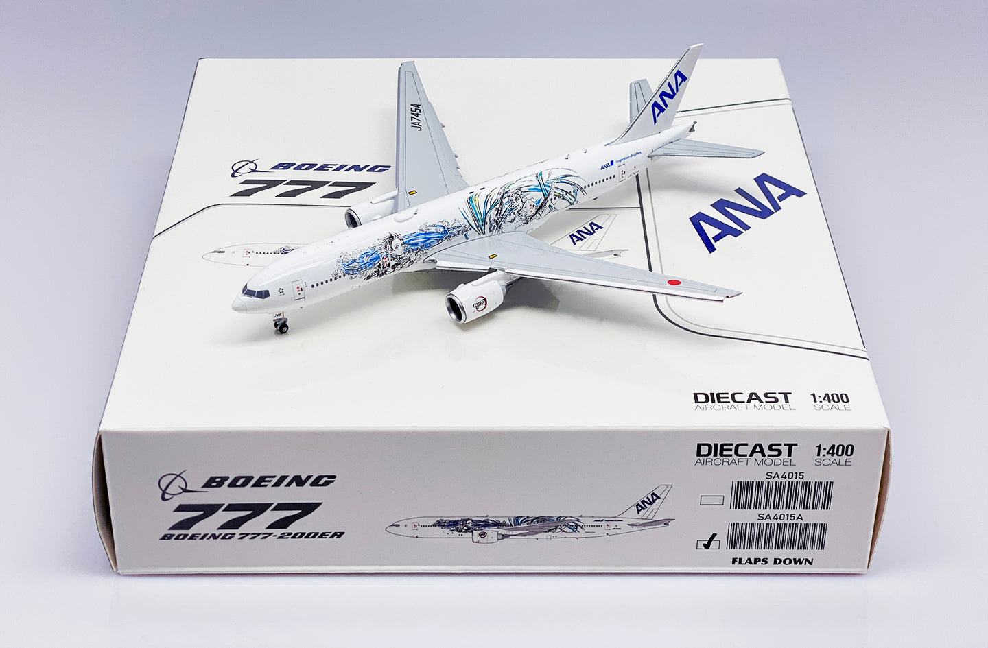 JC WINGS B777-200 ER ALL NIPPON AIRWAYS (ANA) 'DEMON SLAYER: KIMETSU NO YAIBA' (FLAPS DOWN) REG: JA745A