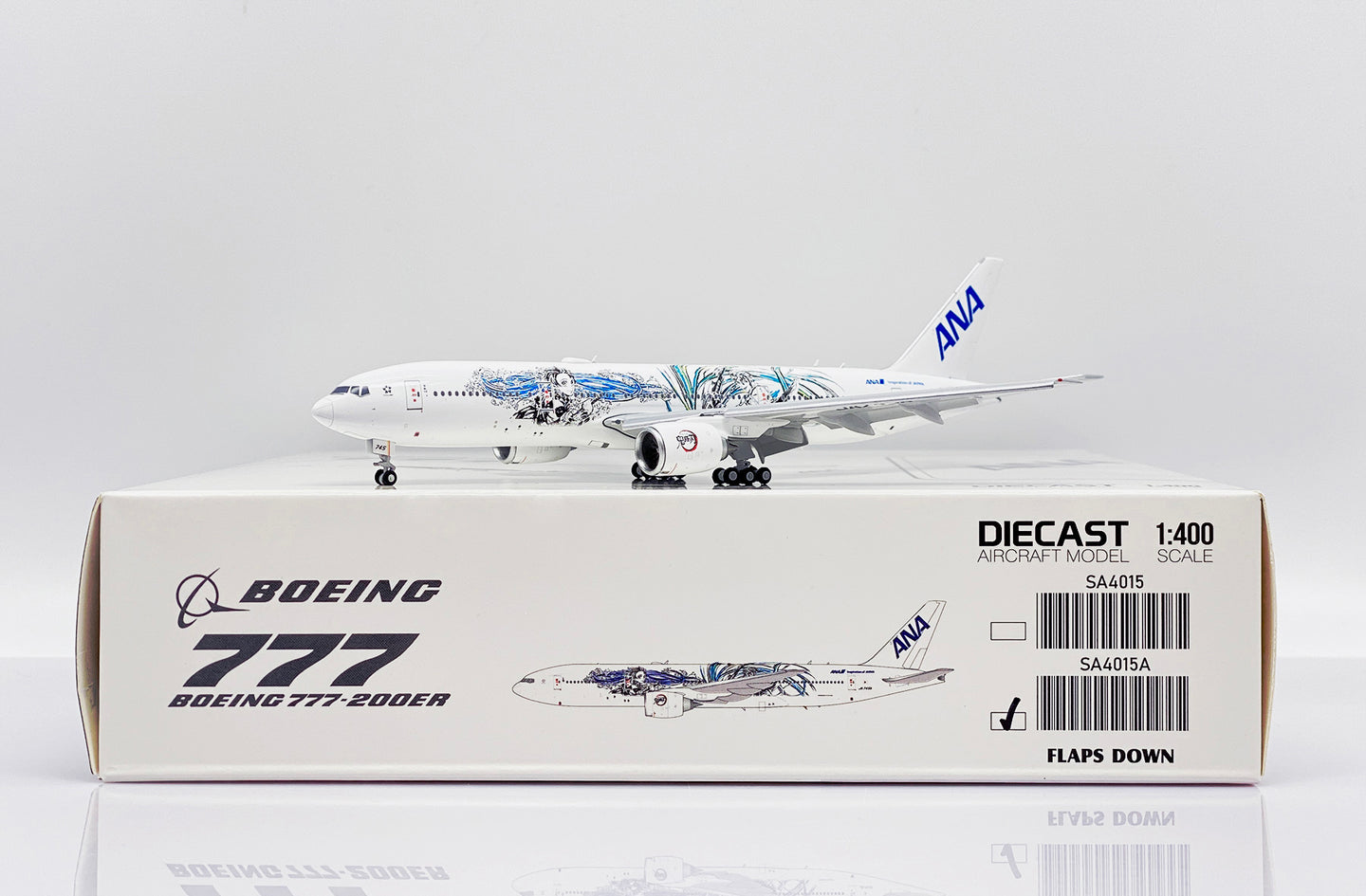 JC WINGS B777-200 ER ALL NIPPON AIRWAYS (ANA) 'DEMON SLAYER: KIMETSU NO YAIBA' (FLAPS DOWN) REG: JA745A