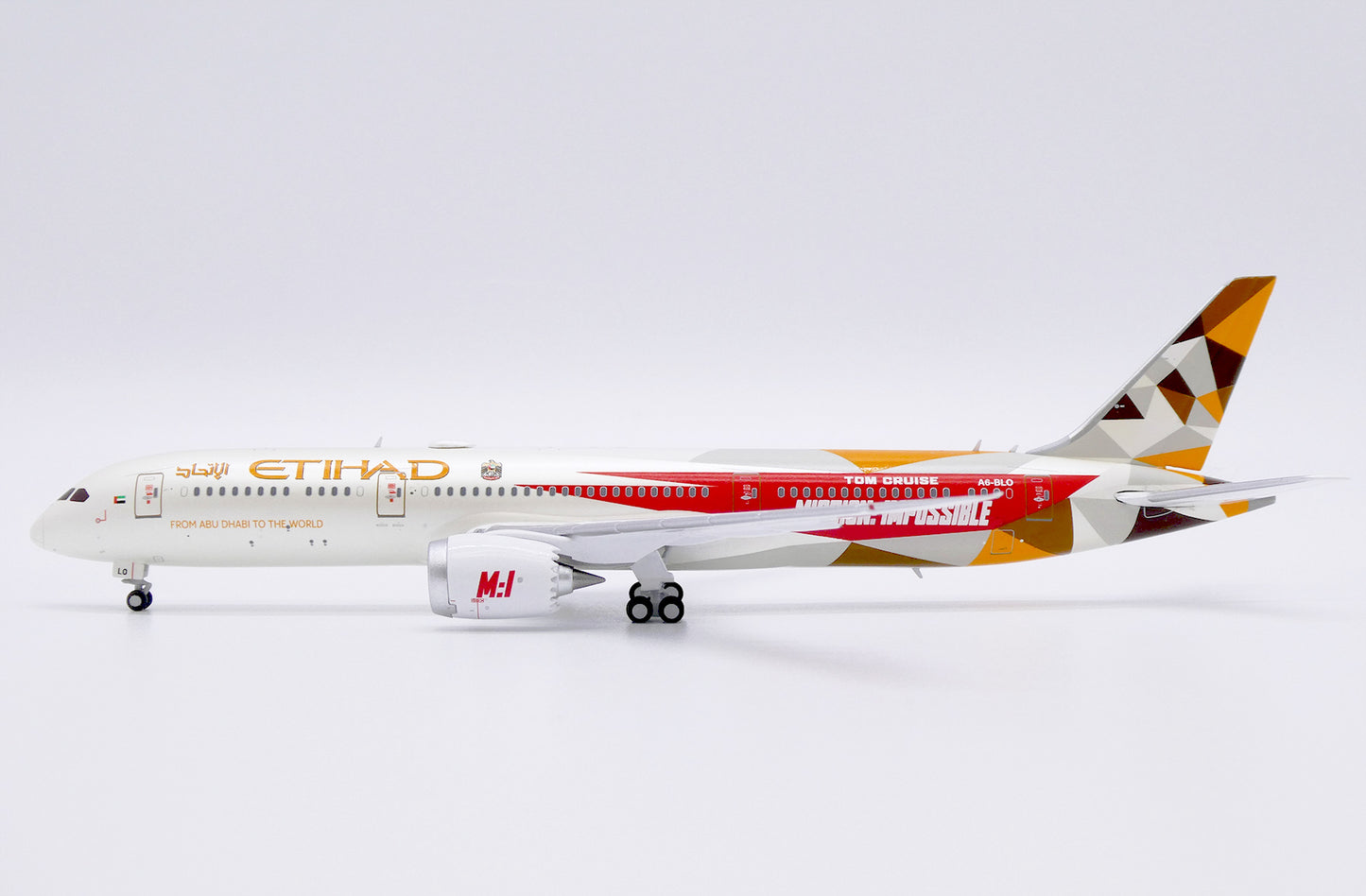 JC WINGS B787-9 DREAMLINER ETIHAD AIRWAYS "MISSION IMPOSSIBLE" (FLAPS DOWN) REG: A6-BLO