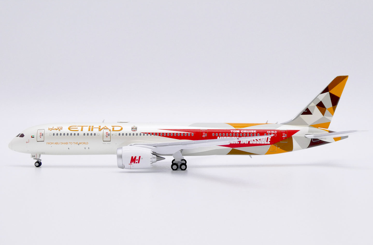 JC WINGS B787-9 DREAMLINER ETIHAD AIRWAYS "MISSION IMPOSSIBLE" (FLAPS DOWN) REG: A6-BLO