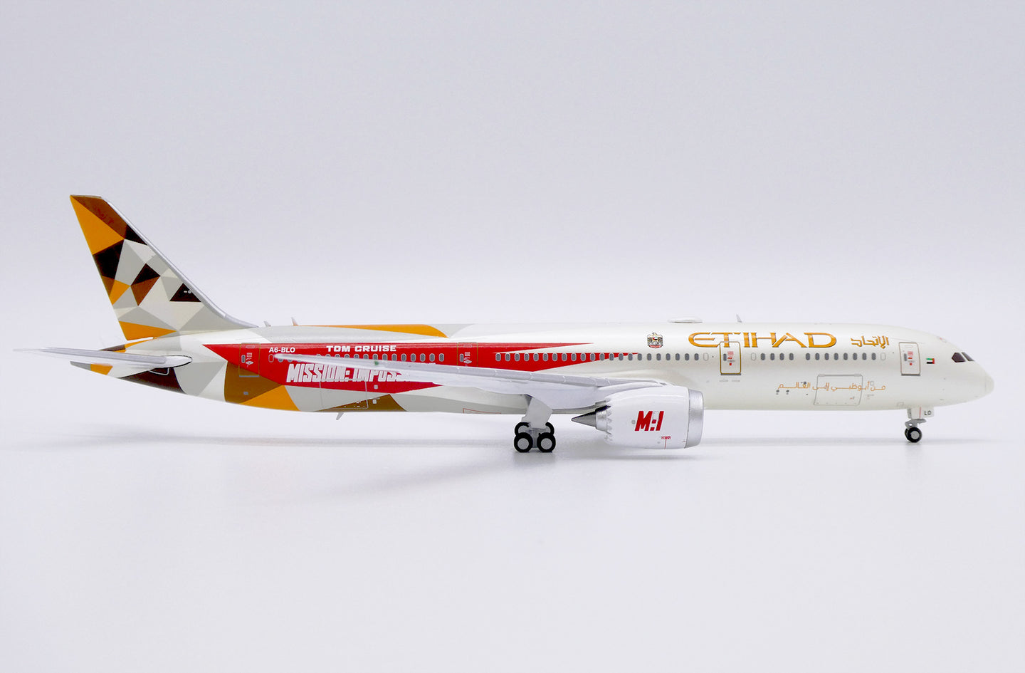 JC WINGS B787-9 DREAMLINER ETIHAD AIRWAYS "MISSION IMPOSSIBLE" (FLAPS DOWN) REG: A6-BLO