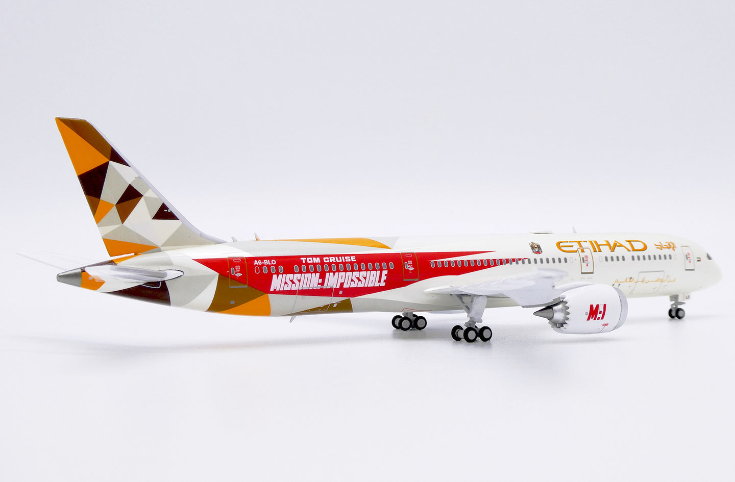 JC WINGS B787-9 DREAMLINER ETIHAD AIRWAYS "MISSION IMPOSSIBLE" (FLAPS DOWN) REG: A6-BLO
