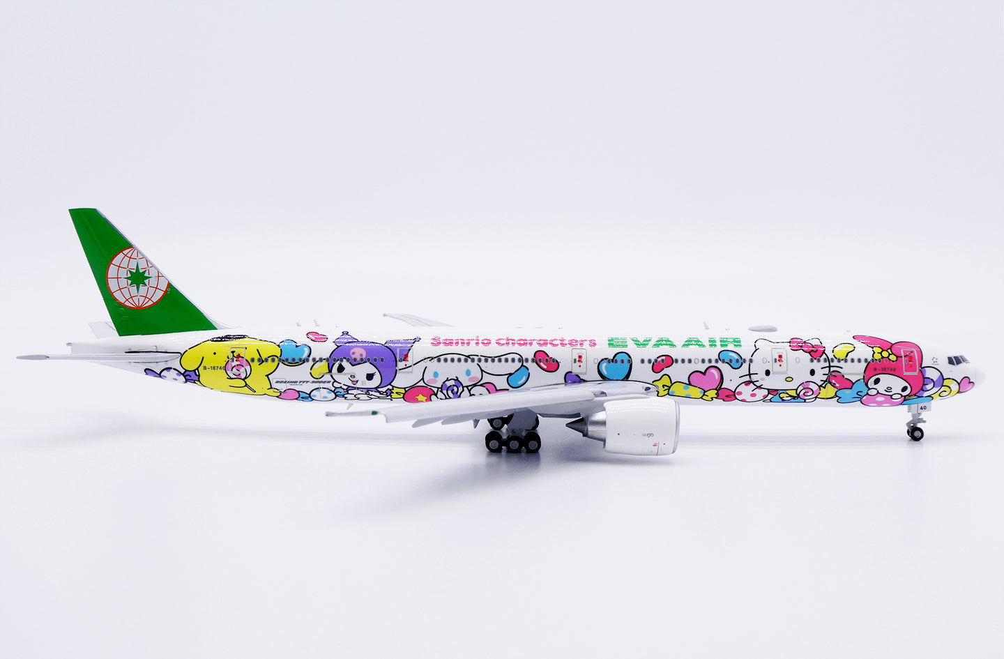 JC WINGS B777-300ER EVA AIR "LOLLY JET" (FLAPS DOWN) REG: B-16740