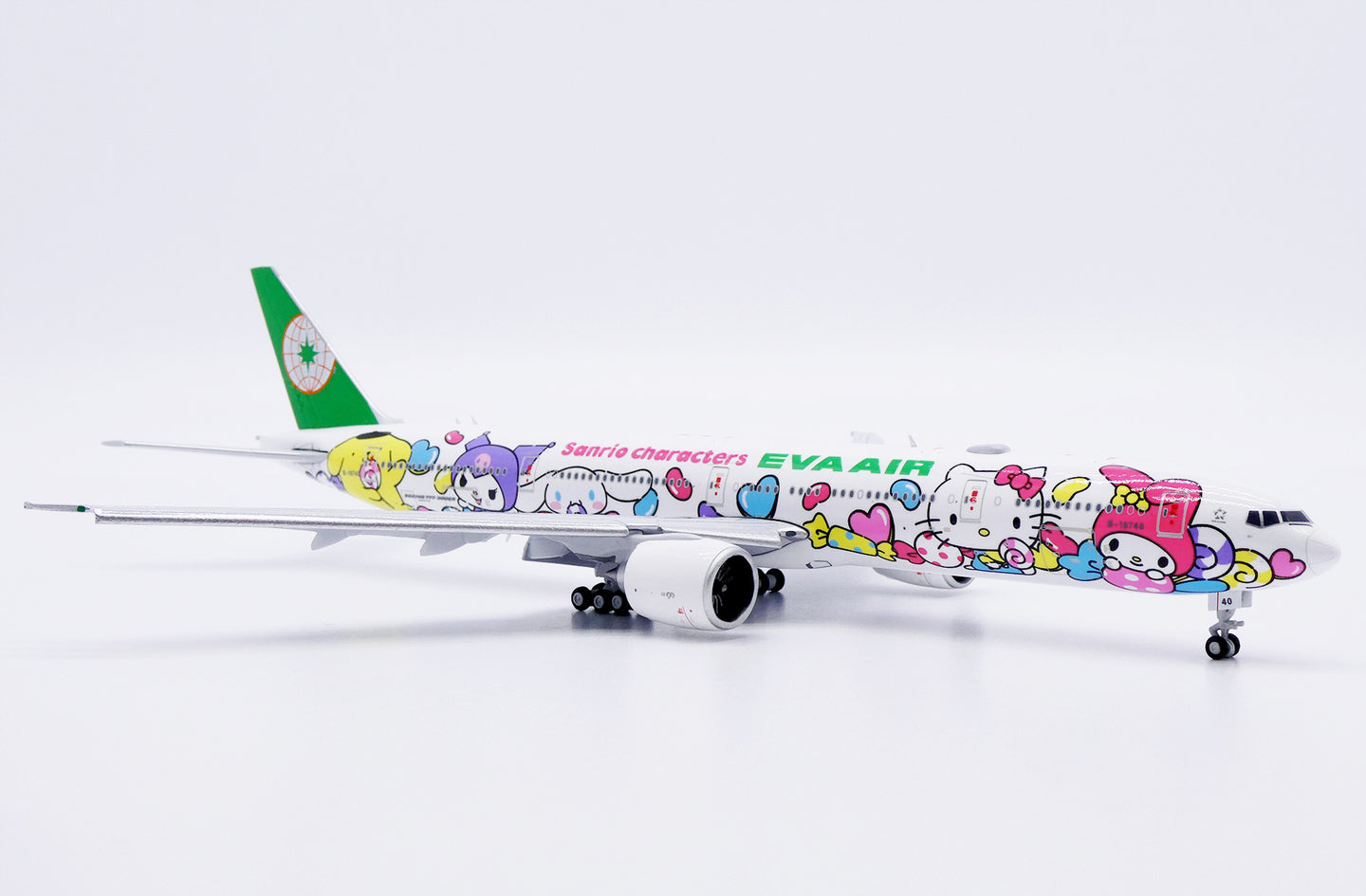 JC WINGS B777-300ER EVA AIR "LOLLY JET" (FLAPS DOWN) REG: B-16740
