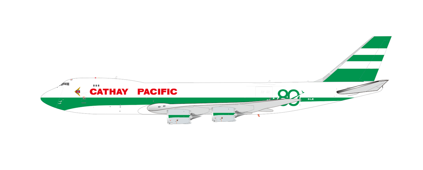 JC WINGS B747-8F CATHAY PACIFIC "80TH ANNIVERSARY" REG: B-LJE