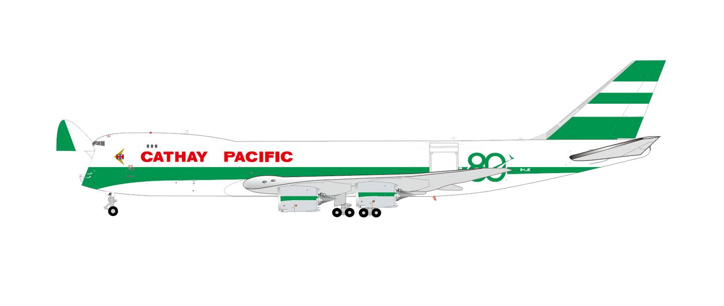 JC WINGS B747-8F CATHAY PACIFIC "80TH ANNIVERSARY" (INTERACTIVE SERIES) REG: B-LJE