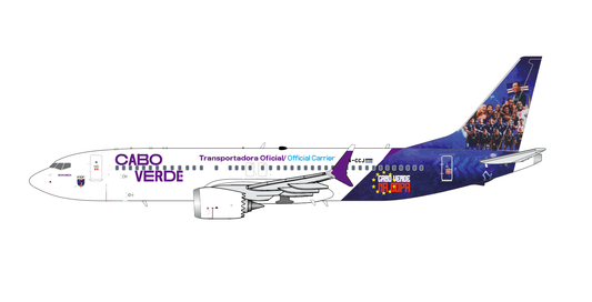 JC WINGS B737 MAX 8 CABO VERDE AIRLINES "CABO VERDE NA COPA" REG: D4-CCJ
