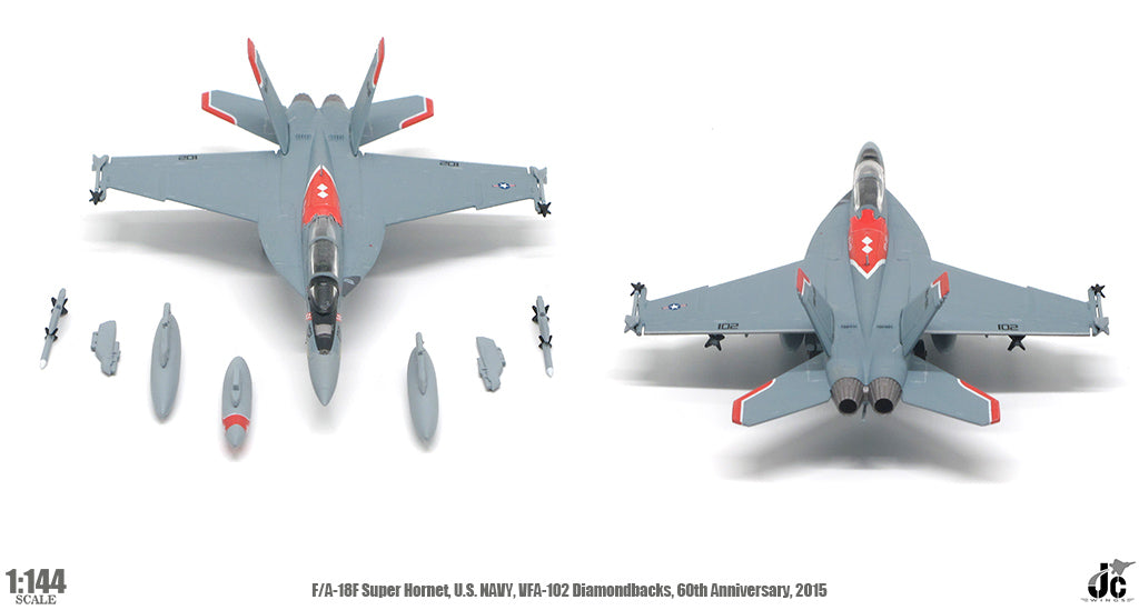 JCWINGS F/A-18F SUPER HORNET US NAVY DIAMONDBACKS, 60TH ANNIVERSARY 2015