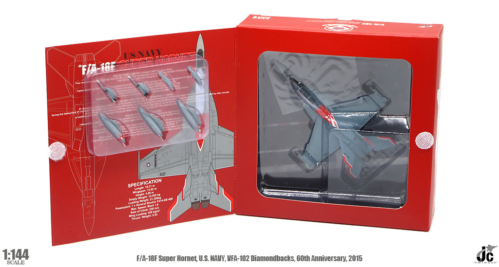 JCWINGS F/A-18F SUPER HORNET US NAVY DIAMONDBACKS, 60TH ANNIVERSARY 2015