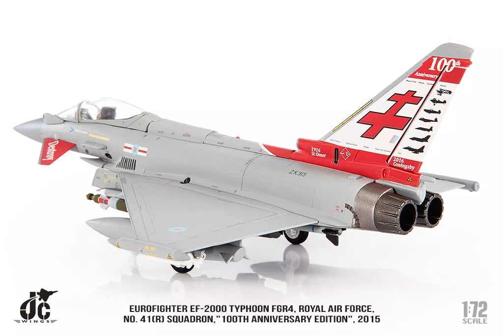JC WINGS MILITARY EUROFIGHTER TYPHOON EF-2000 FGR4 ROYAL AIR FORCE NO. 41(R) SQUADRON "100TH ANNIVERSARY EDITION" 2015