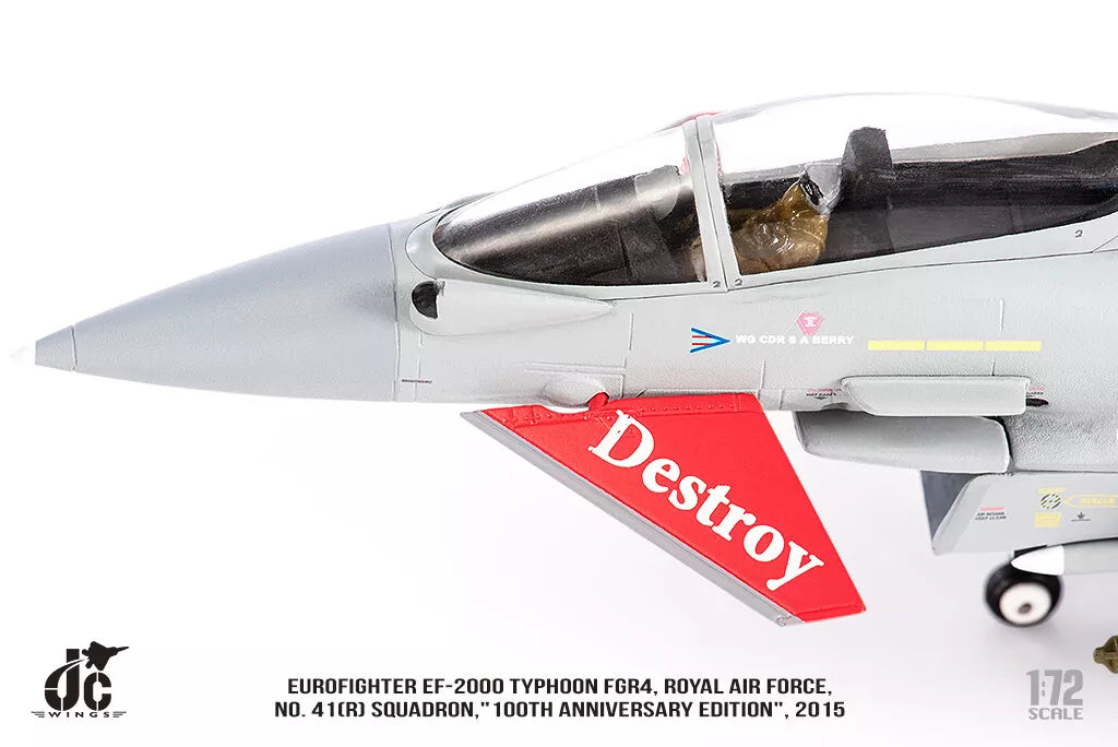 JC WINGS MILITARY EUROFIGHTER TYPHOON EF-2000 FGR4 ROYAL AIR FORCE NO. 41(R) SQUADRON "100TH ANNIVERSARY EDITION" 2015