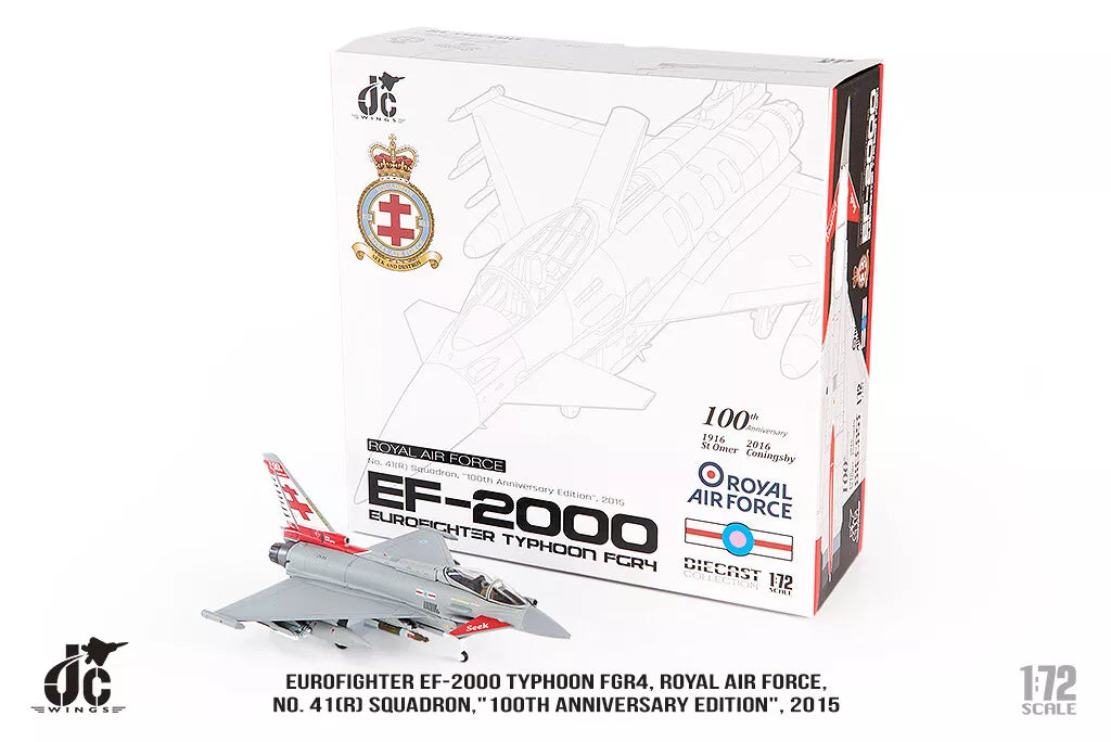 JC WINGS MILITARY EUROFIGHTER TYPHOON EF-2000 FGR4 ROYAL AIR FORCE NO. 41(R) SQUADRON "100TH ANNIVERSARY EDITION" 2015