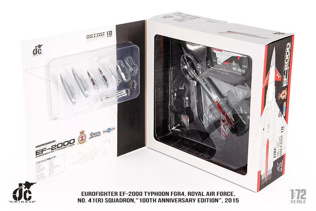 JC WINGS MILITARY EUROFIGHTER TYPHOON EF-2000 FGR4 ROYAL AIR FORCE NO. 41(R) SQUADRON "100TH ANNIVERSARY EDITION" 2015