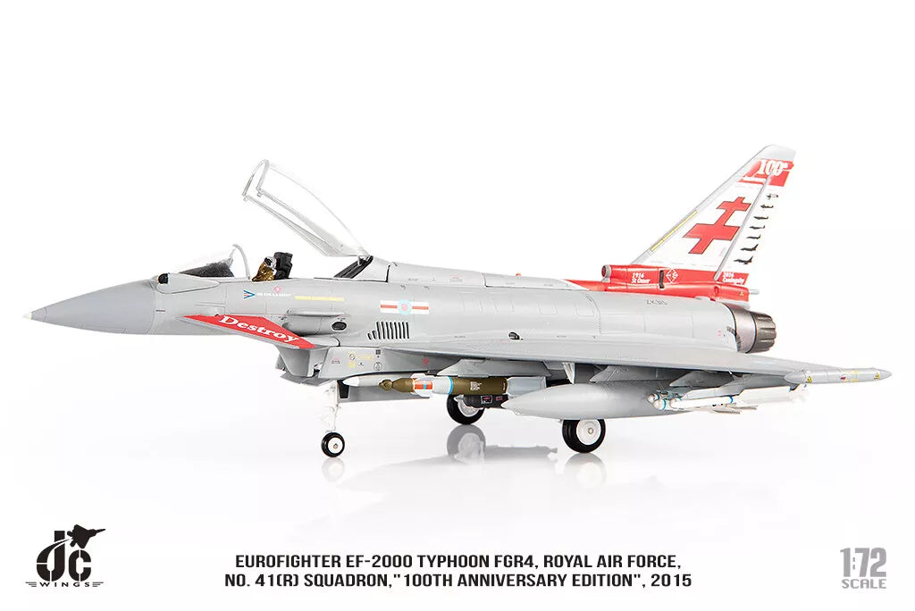 JC WINGS MILITARY EUROFIGHTER TYPHOON EF-2000 FGR4 ROYAL AIR FORCE NO. 41(R) SQUADRON "100TH ANNIVERSARY EDITION" 2015