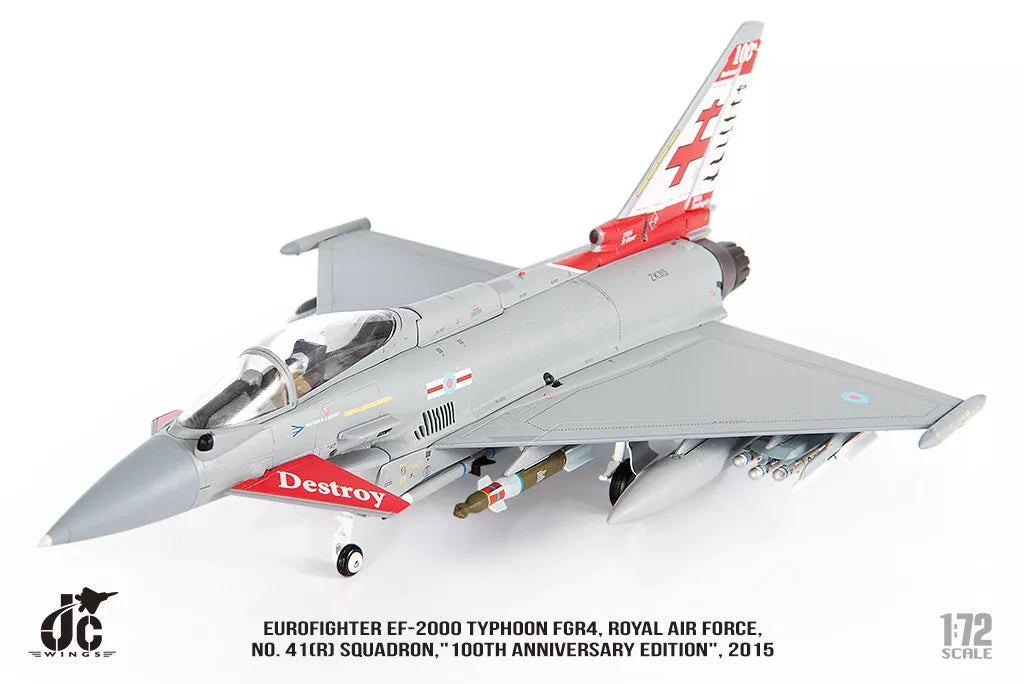 JC WINGS MILITARY EUROFIGHTER TYPHOON EF-2000 FGR4 ROYAL AIR FORCE NO. 41(R) SQUADRON "100TH ANNIVERSARY EDITION" 2015