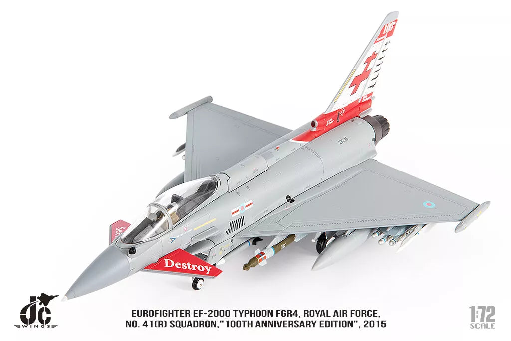 JC WINGS MILITARY EUROFIGHTER TYPHOON EF-2000 FGR4 ROYAL AIR FORCE NO. 41(R) SQUADRON "100TH ANNIVERSARY EDITION" 2015