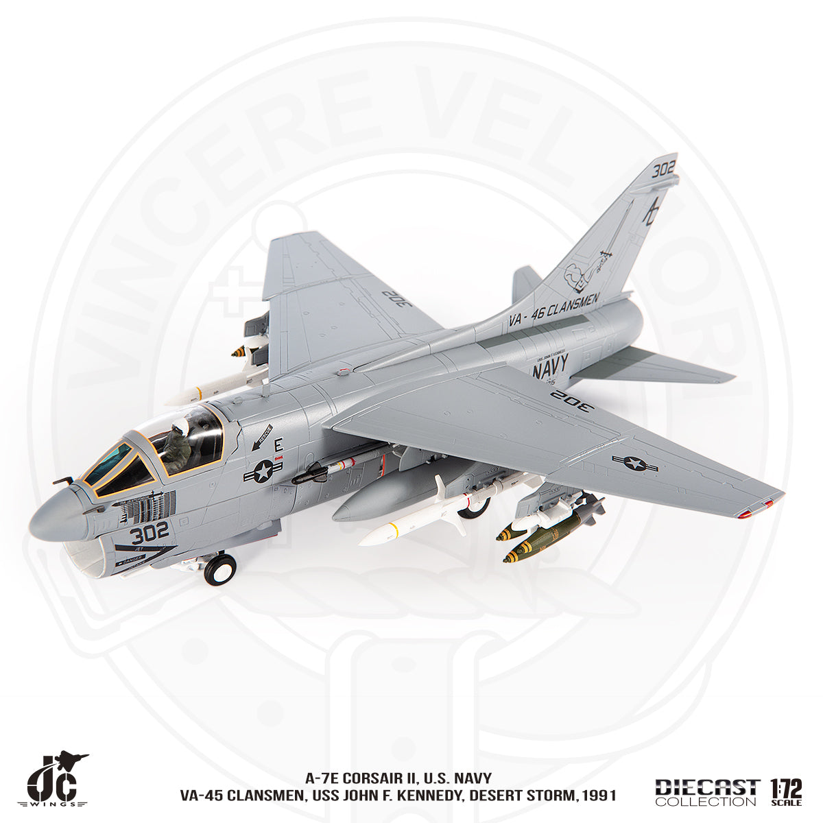 JC WINGS A-7E CORSAIR II U.S NAVY VA-45 CLANSMEN DESERT STORM 1991
