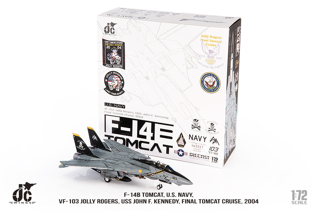JC WINGS MILITARY F-14B TOMCAT U.S. NAVY VF-103 JOLLY ROGERS FINAL TOMCAT CRUISE 2004