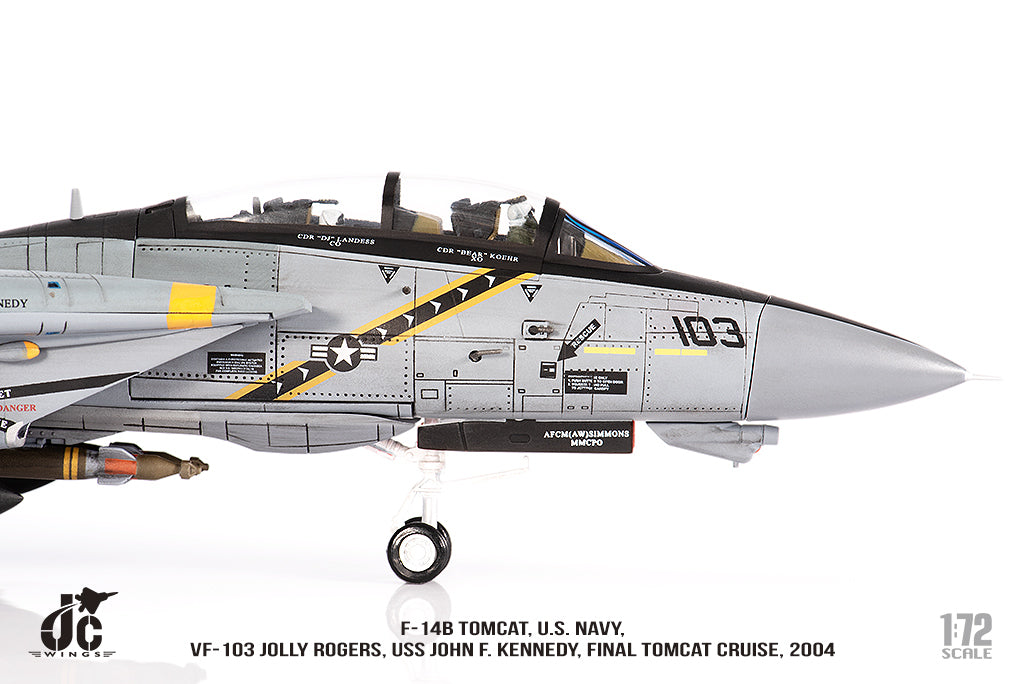 JC WINGS MILITARY F-14B TOMCAT U.S. NAVY VF-103 JOLLY ROGERS FINAL TOMCAT CRUISE 2004