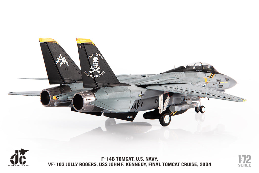 JC WINGS MILITARY F-14B TOMCAT U.S. NAVY VF-103 JOLLY ROGERS FINAL TOMCAT CRUISE 2004