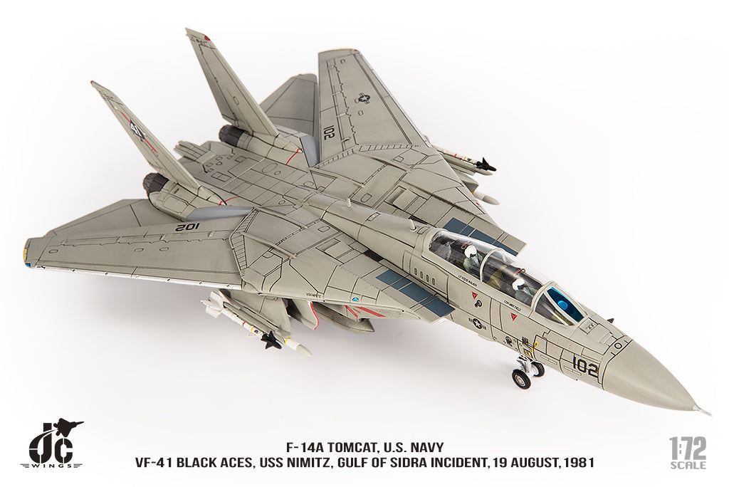 JC WINGS F-14A TOMCAT U.S. NAVY VF-41 BLACK ACES USS NIMITZ GULF OF SIDRA INCIDENT19 AUGUST 1981