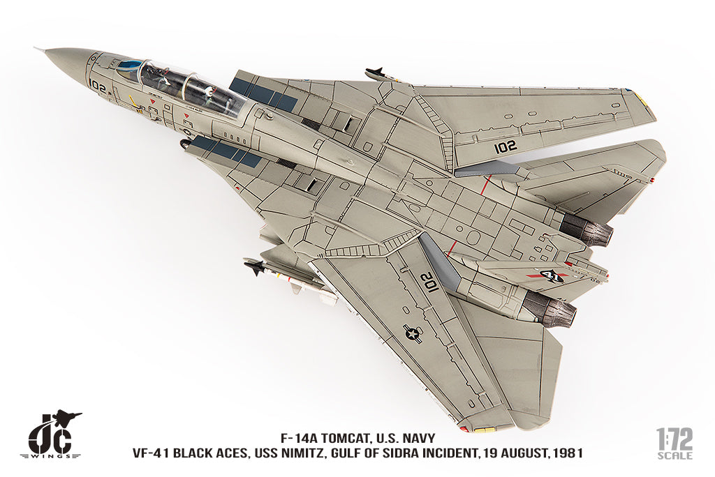 JC WINGS F-14A TOMCAT U.S. NAVY VF-41 BLACK ACES USS NIMITZ GULF OF SIDRA INCIDENT19 AUGUST 1981