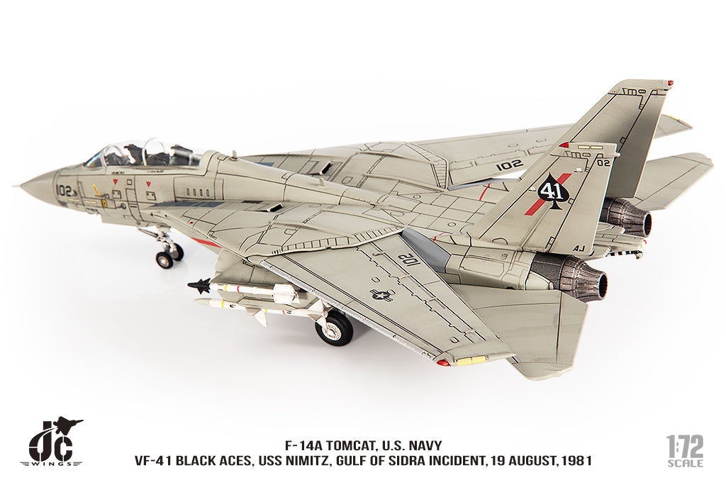 JC WINGS F-14A TOMCAT U.S. NAVY VF-41 BLACK ACES USS NIMITZ GULF OF SIDRA INCIDENT19 AUGUST 1981