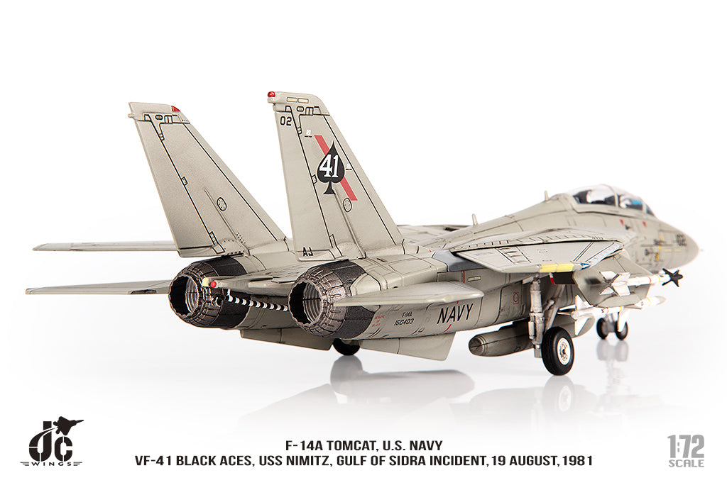 JC WINGS F-14A TOMCAT U.S. NAVY VF-41 BLACK ACES USS NIMITZ GULF OF SIDRA INCIDENT19 AUGUST 1981
