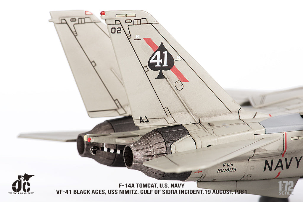 JC WINGS F-14A TOMCAT U.S. NAVY VF-41 BLACK ACES USS NIMITZ GULF OF SIDRA INCIDENT19 AUGUST 1981