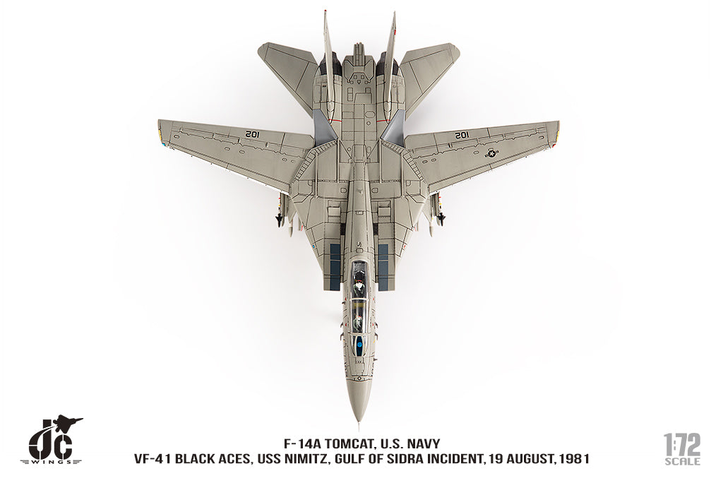 JC WINGS F-14A TOMCAT U.S. NAVY VF-41 BLACK ACES USS NIMITZ GULF OF SIDRA INCIDENT19 AUGUST 1981