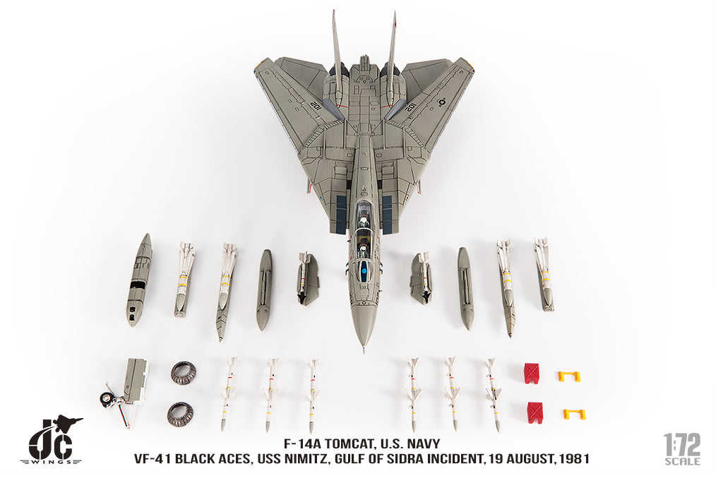 JC WINGS F-14A TOMCAT U.S. NAVY VF-41 BLACK ACES USS NIMITZ GULF OF SIDRA INCIDENT19 AUGUST 1981