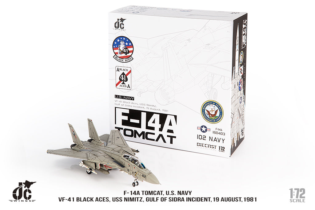 JC WINGS F-14A TOMCAT U.S. NAVY VF-41 BLACK ACES USS NIMITZ GULF OF SIDRA INCIDENT19 AUGUST 1981