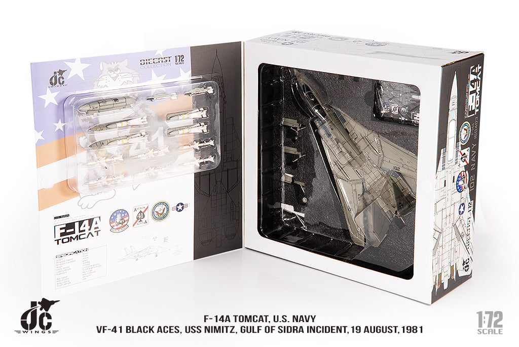 JC WINGS F-14A TOMCAT U.S. NAVY VF-41 BLACK ACES USS NIMITZ GULF OF SIDRA INCIDENT19 AUGUST 1981