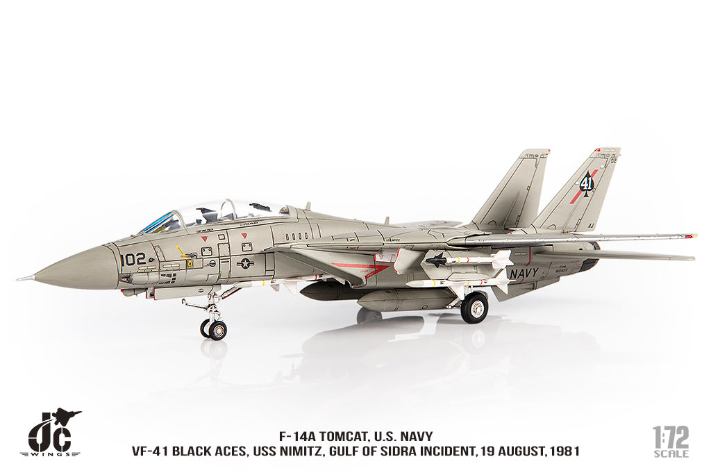 JC WINGS F-14A TOMCAT U.S. NAVY VF-41 BLACK ACES USS NIMITZ GULF OF SIDRA INCIDENT19 AUGUST 1981