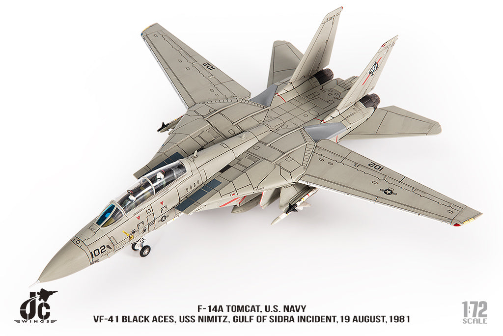 JC WINGS F-14A TOMCAT U.S. NAVY VF-41 BLACK ACES USS NIMITZ GULF OF SIDRA INCIDENT19 AUGUST 1981