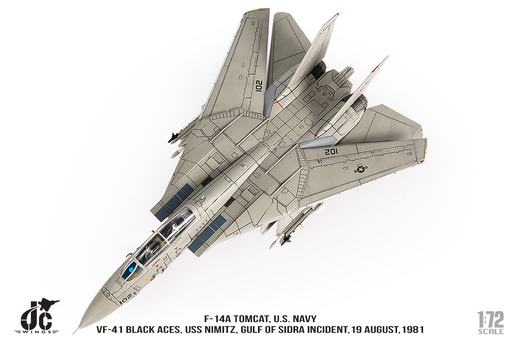 JC WINGS F-14A TOMCAT U.S. NAVY VF-41 BLACK ACES USS NIMITZ GULF OF SIDRA INCIDENT19 AUGUST 1981