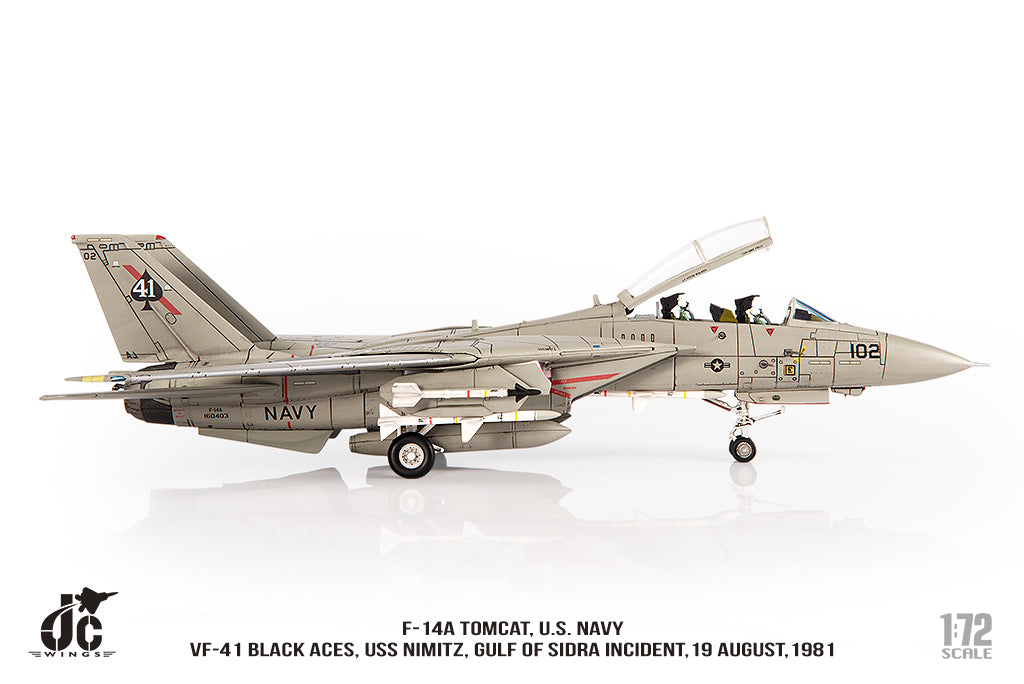 JC WINGS F-14A TOMCAT U.S. NAVY VF-41 BLACK ACES USS NIMITZ GULF OF SIDRA INCIDENT19 AUGUST 1981