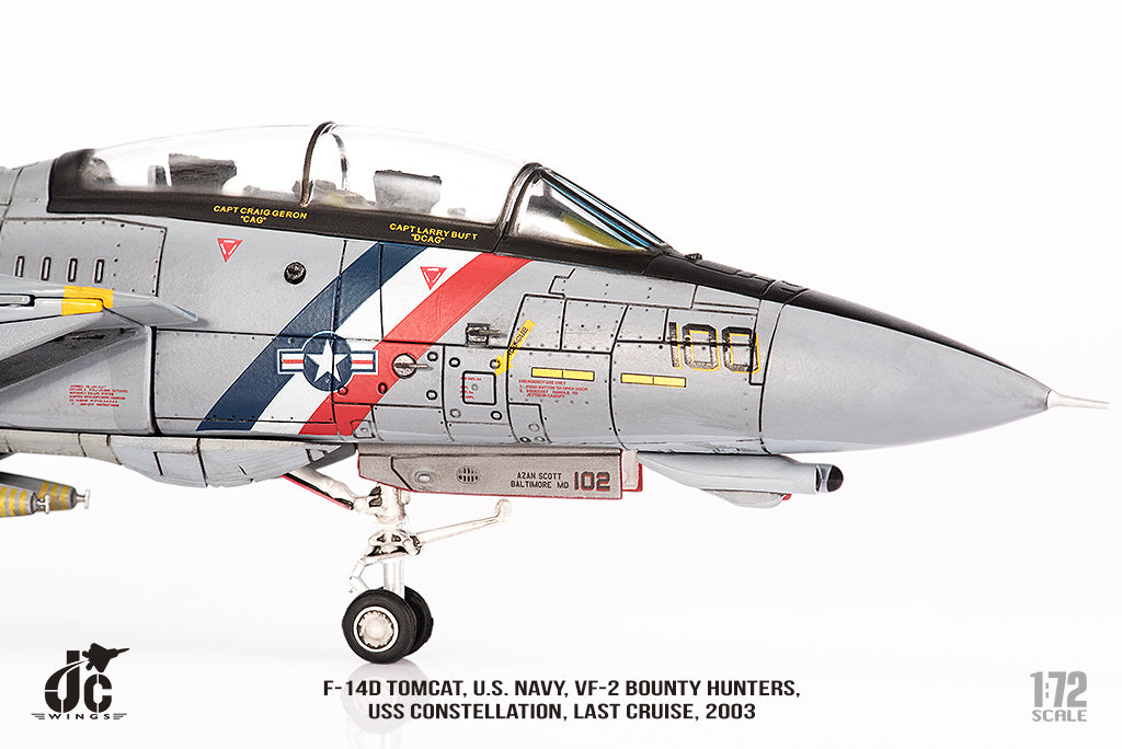 JC WINGS F-14D TOMCAT U.S. NAVY VF-2 BOUNTY HUNTERS "LAST CRUISE" 2003