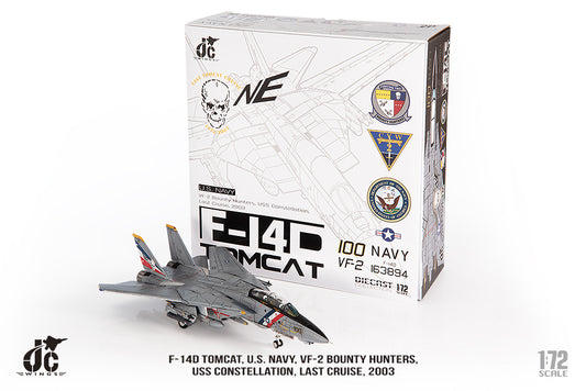 JC WINGS F-14D TOMCAT U.S. NAVY VF-2 BOUNTY HUNTERS "LAST CRUISE" 2003