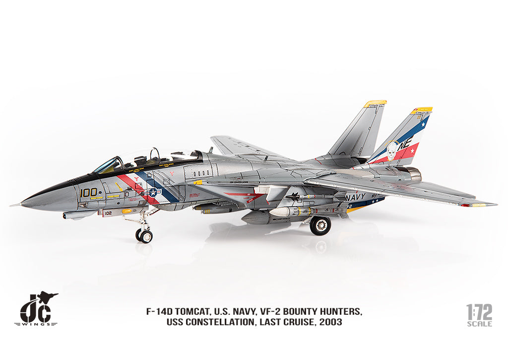JC WINGS F-14D TOMCAT U.S. NAVY VF-2 BOUNTY HUNTERS "LAST CRUISE" 2003