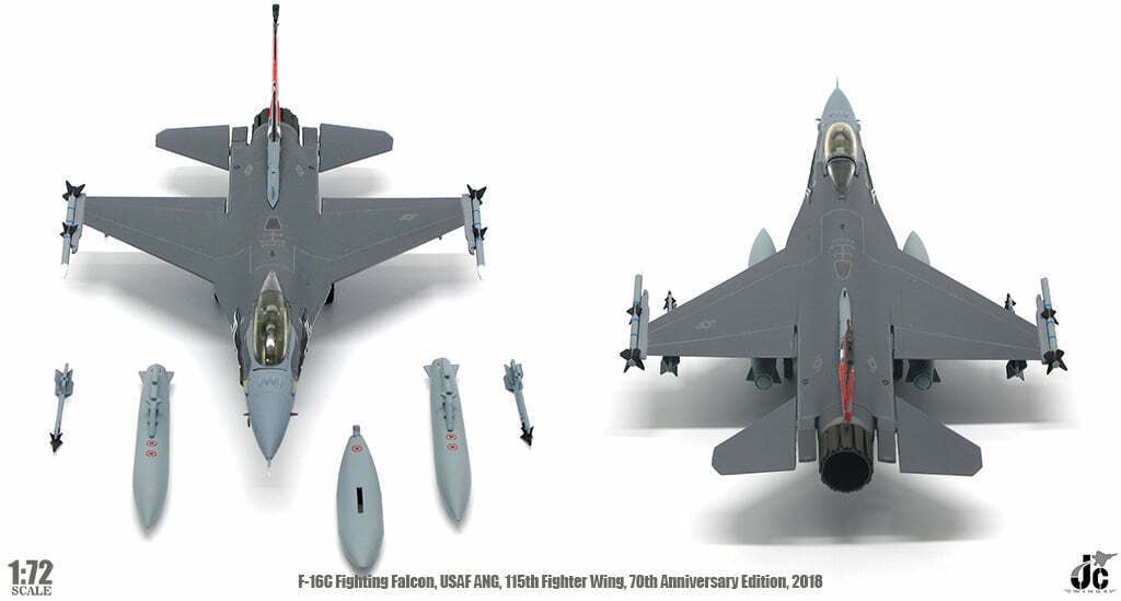JC WINGS F-16C FIGHTING FALCON USAF ANG 115TH FIGHTER WING 70TH ANNIVERSARY.