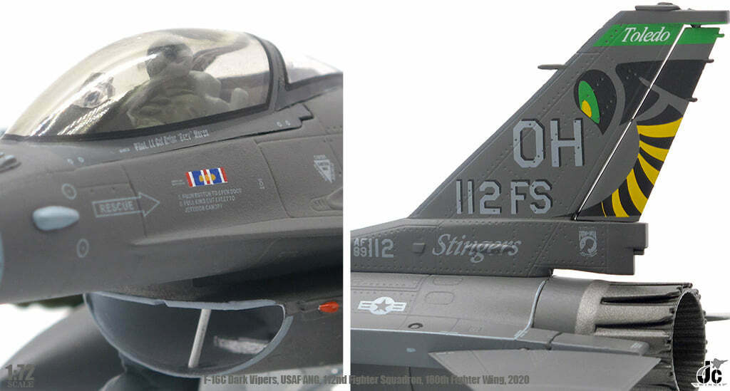 JC WINGS F-16C DARK VIPERS USAF ANG 112ND FIGHTER SQUADRON, 2020