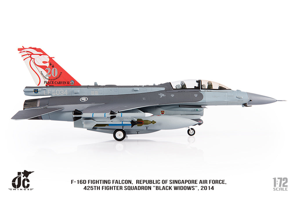 JC WINGS F-16D FIGHTING FALCON REPUBLIC OF SINGAPORE AIR FORCE 425TH FIGHTER SQUADRON "BLACK WIDOWS"