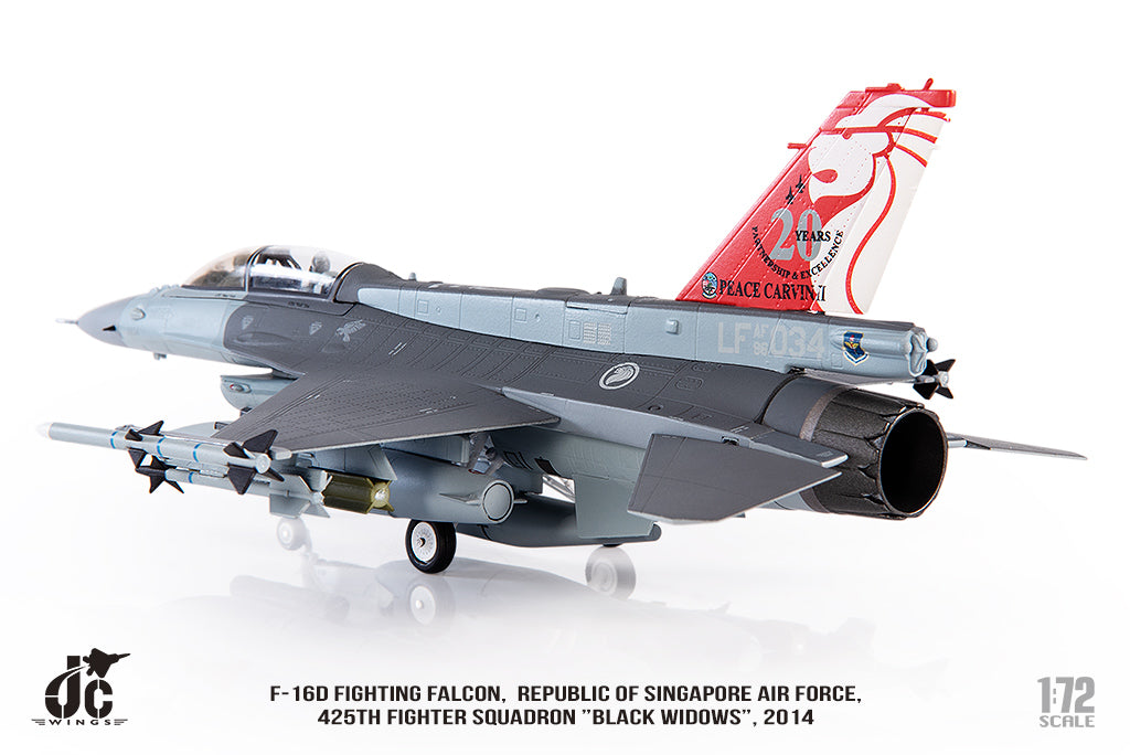 JC WINGS F-16D FIGHTING FALCON REPUBLIC OF SINGAPORE AIR FORCE 425TH FIGHTER SQUADRON "BLACK WIDOWS"