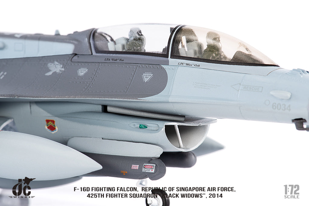 JC WINGS F-16D FIGHTING FALCON REPUBLIC OF SINGAPORE AIR FORCE 425TH FIGHTER SQUADRON "BLACK WIDOWS"