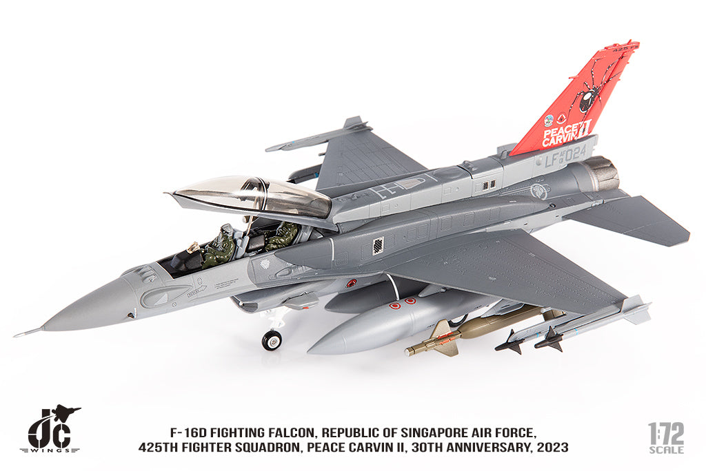 JC WINGS MILITARY F-16D FIGHTING FALCON REPUBLIC OF SINGAPORE AIR FORCE 425TH FIGHTER SQUADRON PEACE CARVIN II 30TH ANNIVERSARY 2023
