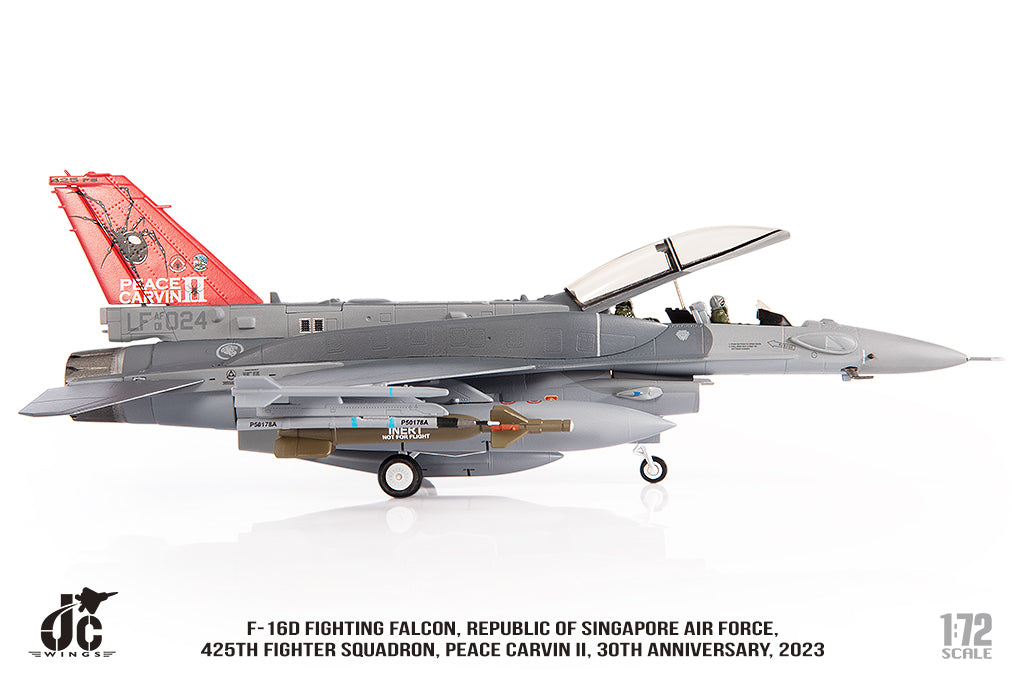 JC WINGS MILITARY F-16D FIGHTING FALCON REPUBLIC OF SINGAPORE AIR FORCE 425TH FIGHTER SQUADRON PEACE CARVIN II 30TH ANNIVERSARY 2023